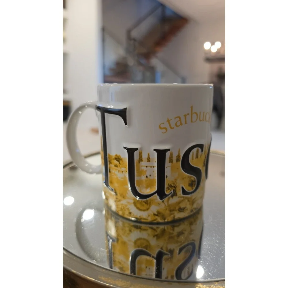 2003 Starbucks Barista Tuscany Italy Coffee Mug La Dolce Vita Sunflower 18oz